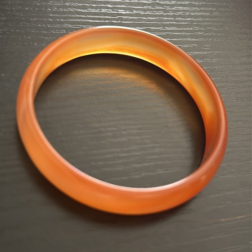 Orange glass bangle - Picture 5 of 5